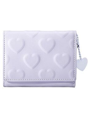 Womens Wallet Small Trifold Slim Leather Cute Wallet Cash Pocket with Heart